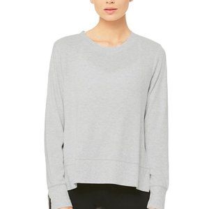 Alo Yoga Slit Hem Long Sleeve Top, Sz Small
